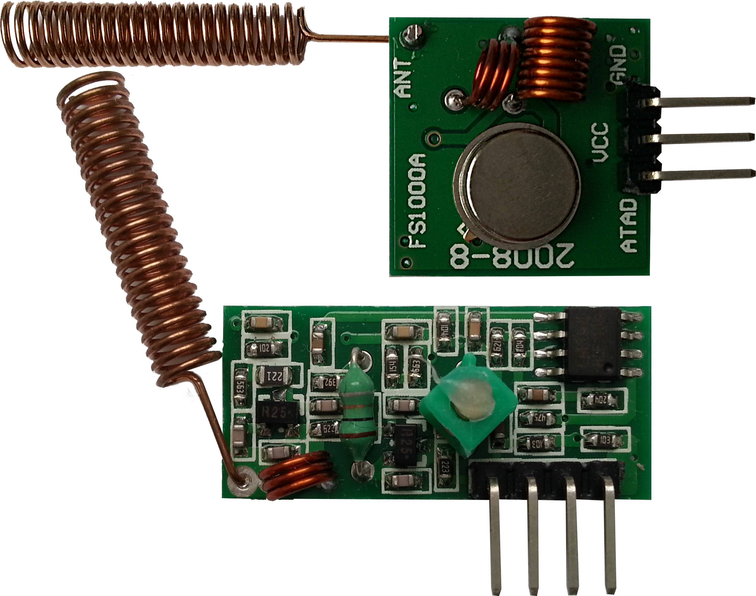 Module Émetteur-Récepteur 433 MHz ASK - Antenne à Ressort - Pour Télécommande, Alarme, Contrôle Industriel